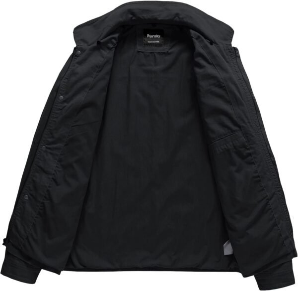 Pursky Men's Canvas Cotton Military Casual Field Jacket Oute...