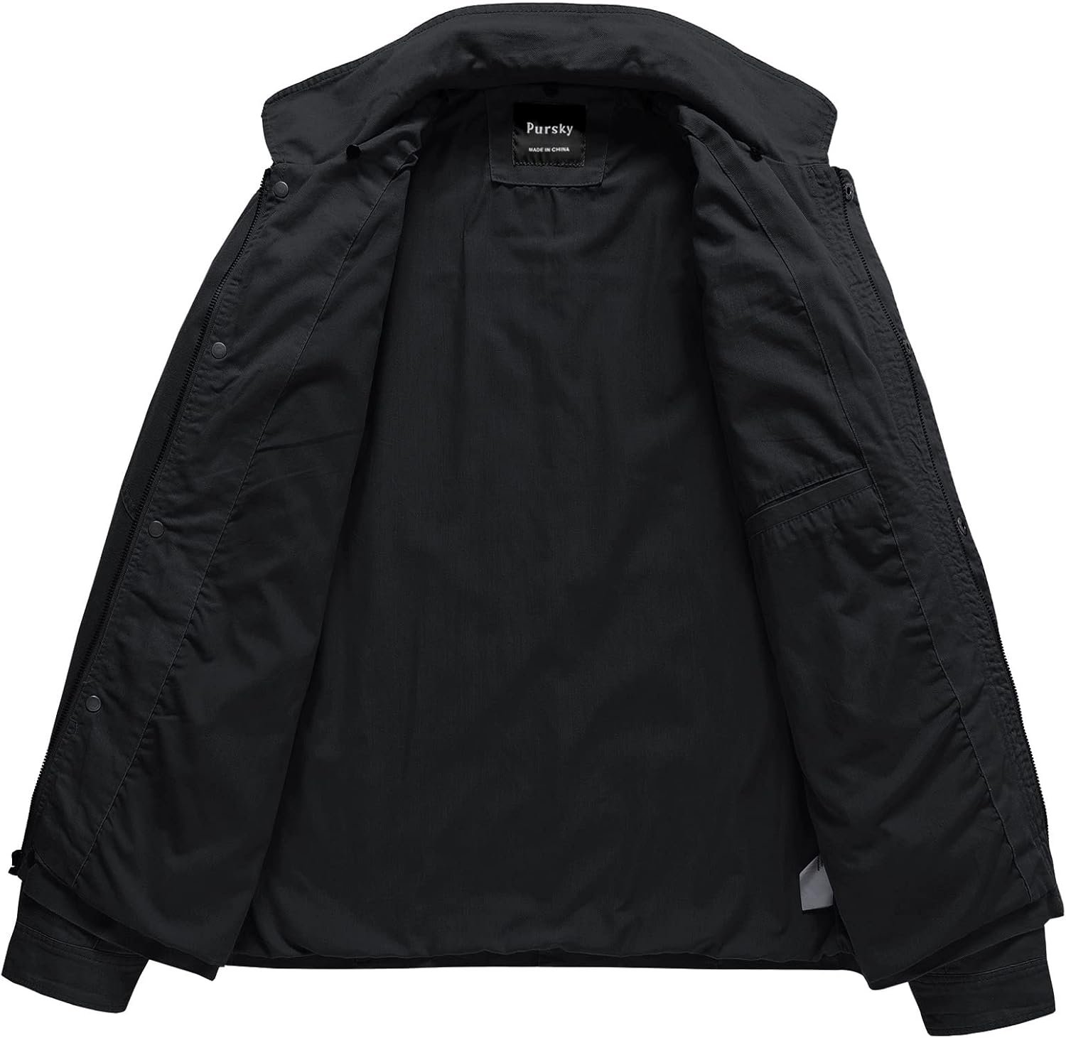 Pursky Men's Canvas Cotton Military Casual Field Jacket Oute... - Image 4