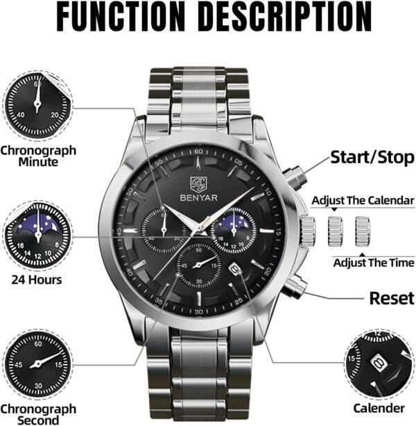 SAPPHERO Mens Watches Watches for Men Analog Watch Waterproo...