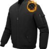 BGOWATU Men's Jacket Windproof Quilted Bomber Jackets Casual...