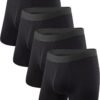BAMBOO COOL Men's Underwear Boxer Briefs Fly with Built-in 3...