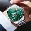 OLEVS Mens Watches Starry Sky Moon Phase Dial Luxury Busines...