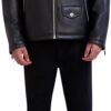 Karl Lagerfeld Paris Men's Faux Leather Biker Jacket