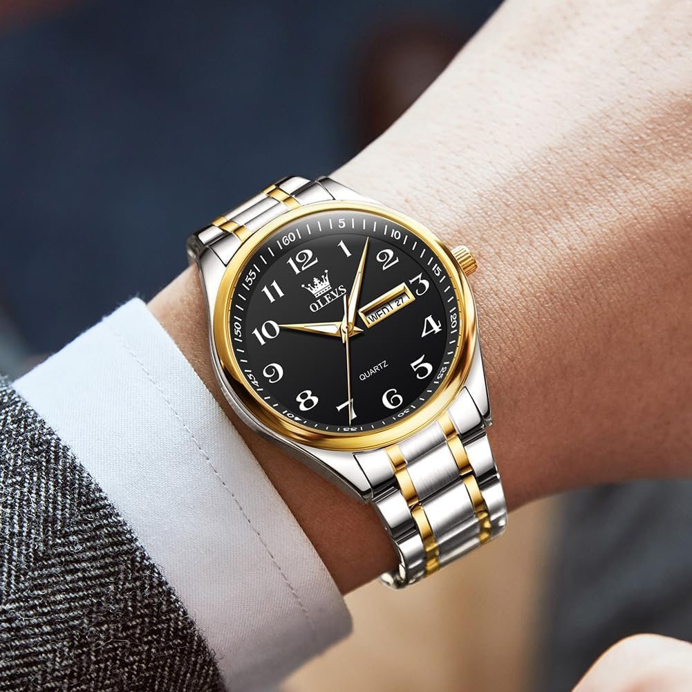 Men's Casual Stainless Steel Watch, Big Face Easy to Read An... - Image 2