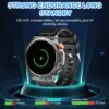 Men Military Intelligent Watch 1.46 inch HD LED Flashlight C...