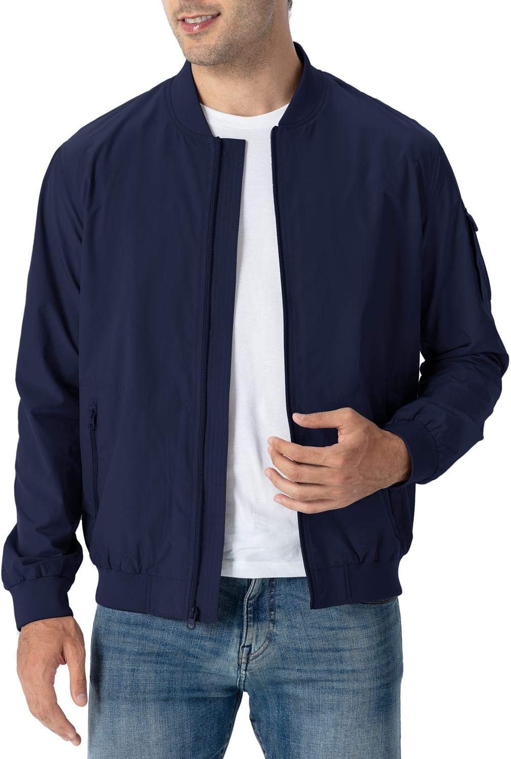 Rdruko Men's Lightweight Bomber Jacket Causal Fashion Stylis... - Image 3