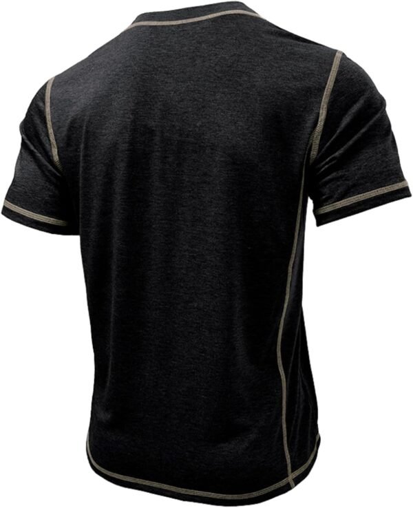 Mens Short Sleeve Shirts Casual Cotton Basic Henley Shirts S...