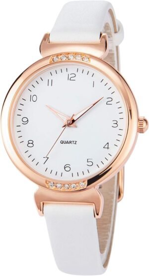 NUOVO Women's Silicone Sports Watch - Crystal Accented Leath...
