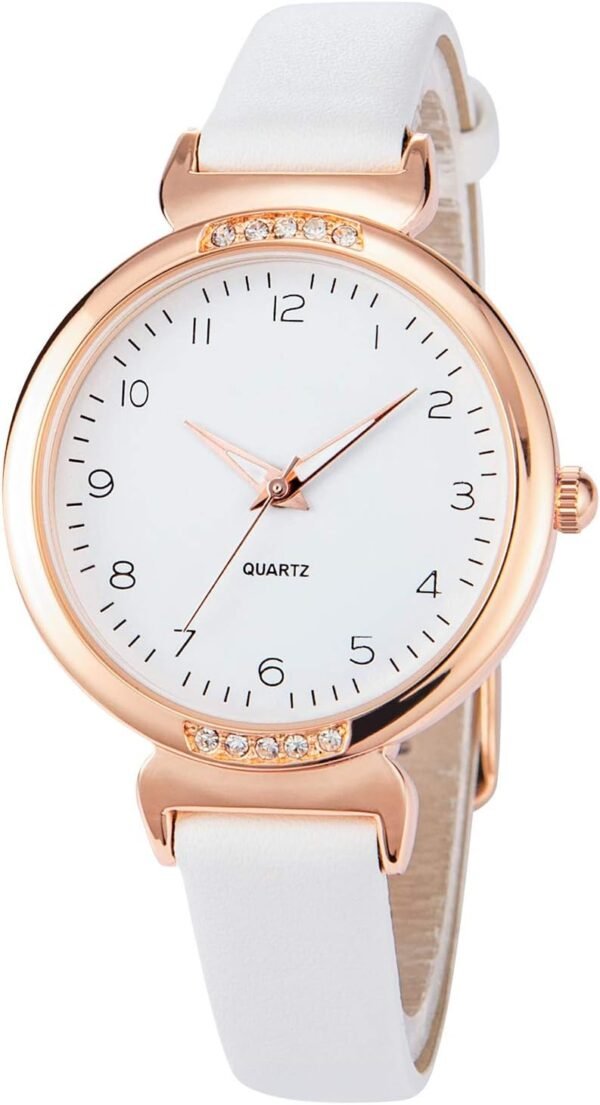 NUOVO Women's Silicone Sports Watch - Crystal Accented Leath...