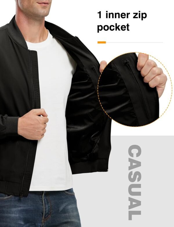 TBMPOY Men's Lightweight Bomber Jackets Light Windbreaker Ca...