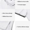 ZITY Mens Quarter Zip Polo Shirts Casual Classic Short Sleev...