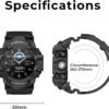 MIDDOW Military Smart Watch with Flashlight (Answer/Make Cal...
