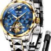 OUPINKE Mens Watches Automatic Skeleton Tourbillon Self Wind...