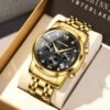 PINDOWS Watches for Men Diamond Date Calendar Quartz Watches...