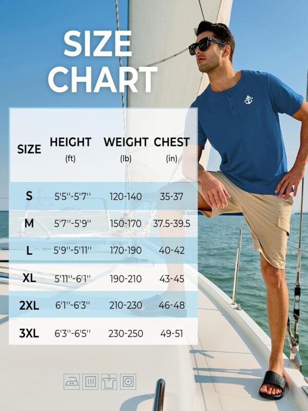 NORTHYARD Men's Henley Shirts Casual Short Sleeve Heavy Cott...