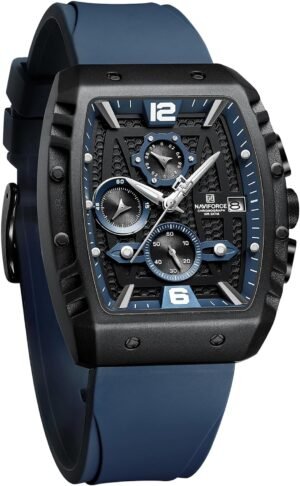 NAVIFORCE Men Quartz Watch Auto Date Week Business Dress Ana...