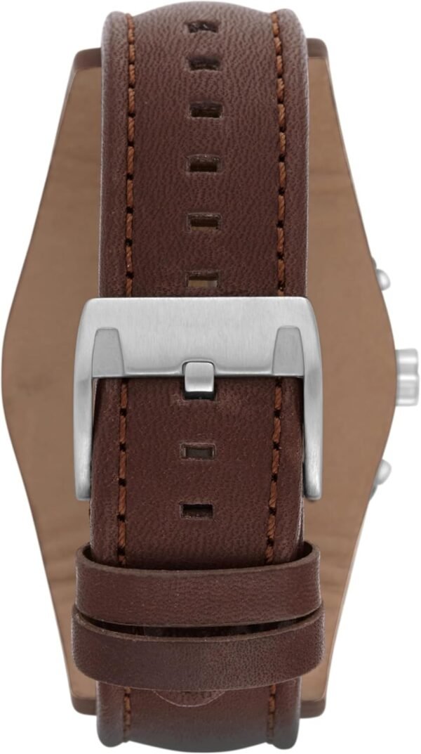 Fossil Men's Coachman Quartz Stainless Steel and Leather Chr...