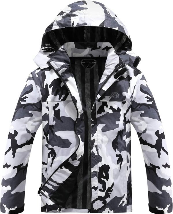 OTU Men's Lightweight Waterproof Hooded Rain Jacket Outdoor ...