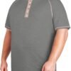 OLRIK Big and Tall Shirts for Men Cotton Henley Short Sleeve...