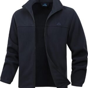 Men's Soft Polar Fleece Jacket with Pockets Lightweight Outd...