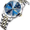 PINDOWS Watches for Men Diamond Date Calendar Quartz Watches...