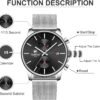 GOLDEN HOUR Mens Watch Fashion Sleek Minimalist Quartz Analo...