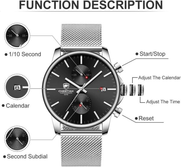 GOLDEN HOUR Mens Watch Fashion Sleek Minimalist Quartz Analo...