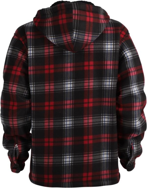 TanBridge Men's Flannel Plaid Jacket Full Zip Fleece Flannel...