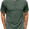 Sailwind Mens Henley Short Sleeve T-Shirt Cotton Maverick Sh...