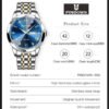 PINDOWS Watches for Men Diamond Date Calendar Quartz Watches...