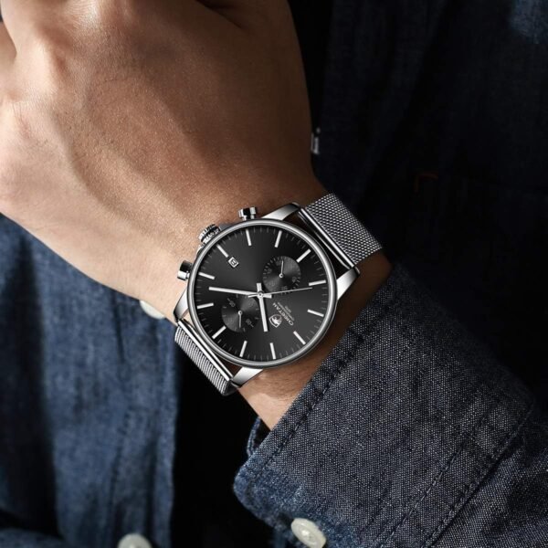 GOLDEN HOUR Mens Watch Fashion Sleek Minimalist Quartz Analo...
