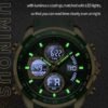 NAVIFORCE Men's Military Digital Watches Analog Quartz Water...