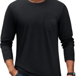 Cotrasen Men's Long Sleeve T-Shirts Cotton Casual T Shirts f...
