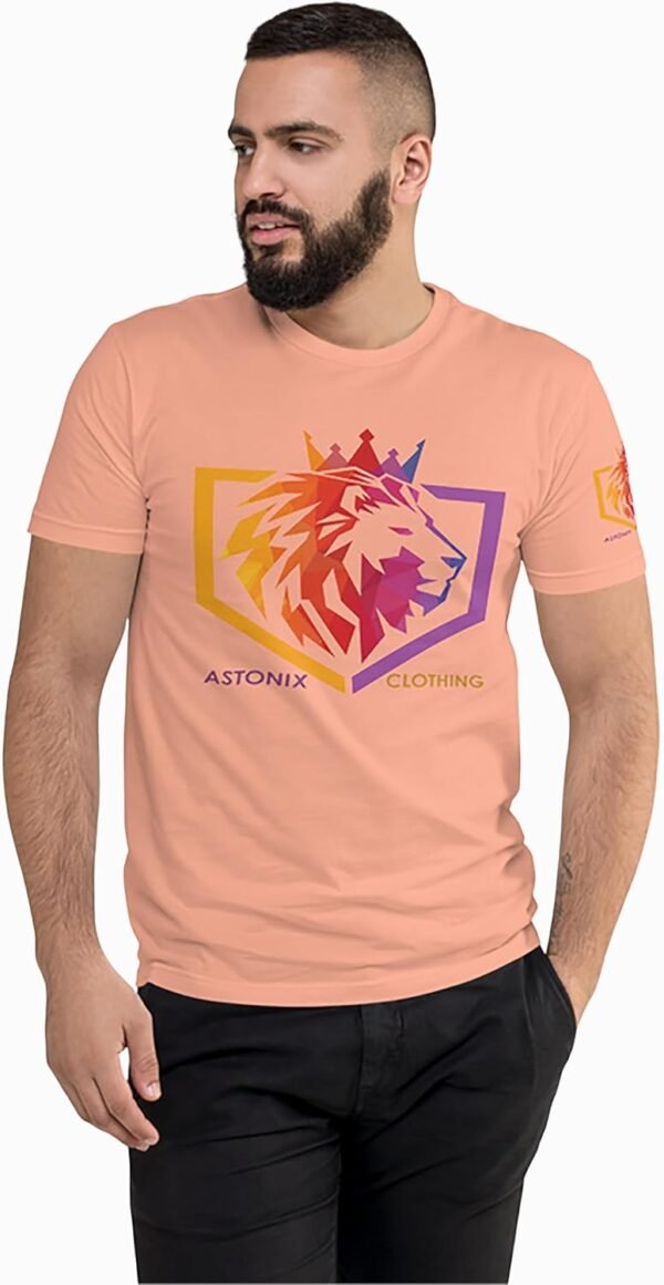 Astonix Clothing Men's Crown Lion Logo T-Shirt, Pre-Shrunk F...