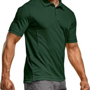 CQR Men's Polo Shirts, Tactical Short Sleeve Golf Performanc...