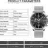 GOLDEN HOUR Mens Watch Fashion Sleek Minimalist Quartz Analo...