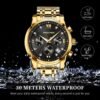 PINDOWS Watches for Men Diamond Date Calendar Quartz Watches...