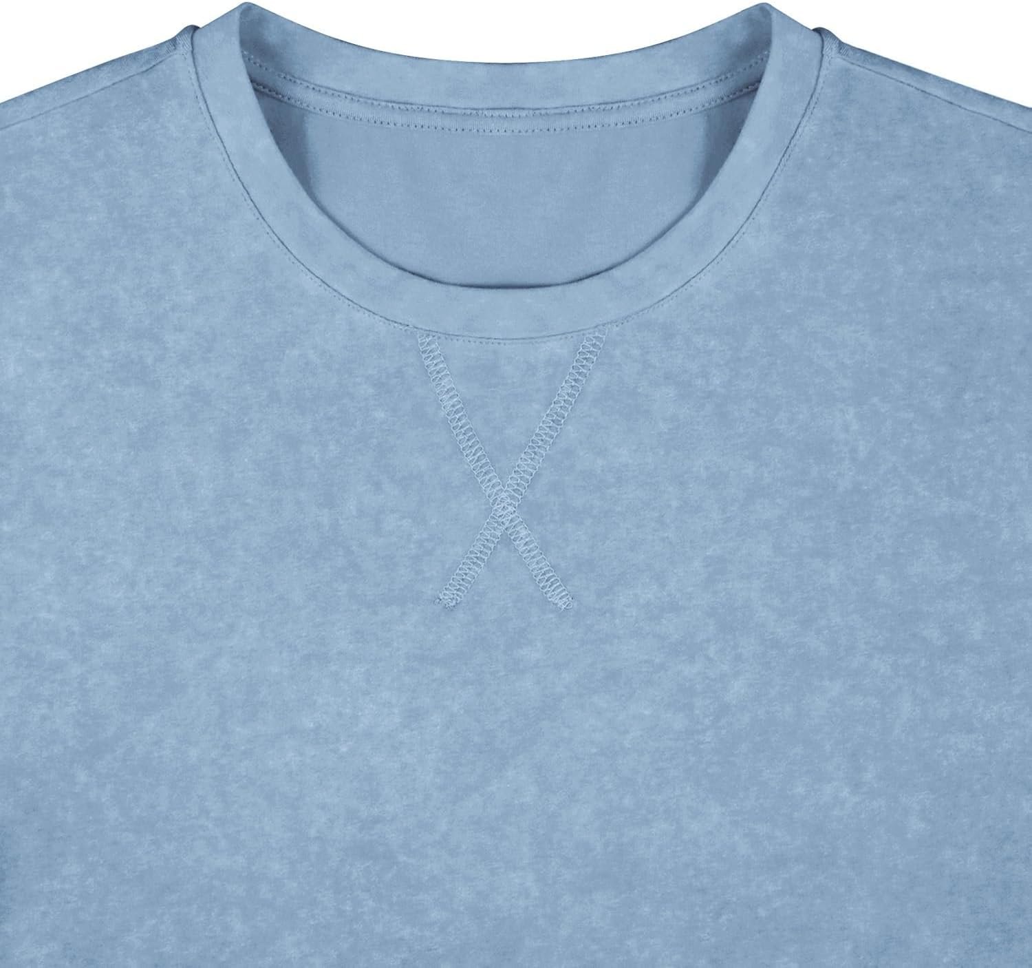 LOGEEYAR Men's Athletic Washed T-Shirts Basic Crew Neck Tees... - Image 3