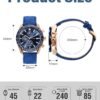 Men's Leather Band Chronograph Watch - 30M Waterproof Big Fa...