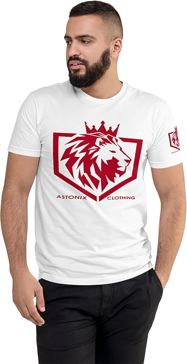 Astonix Clothing Men's Crown Lion Logo T-Shirt, Pre-Shrunk F...