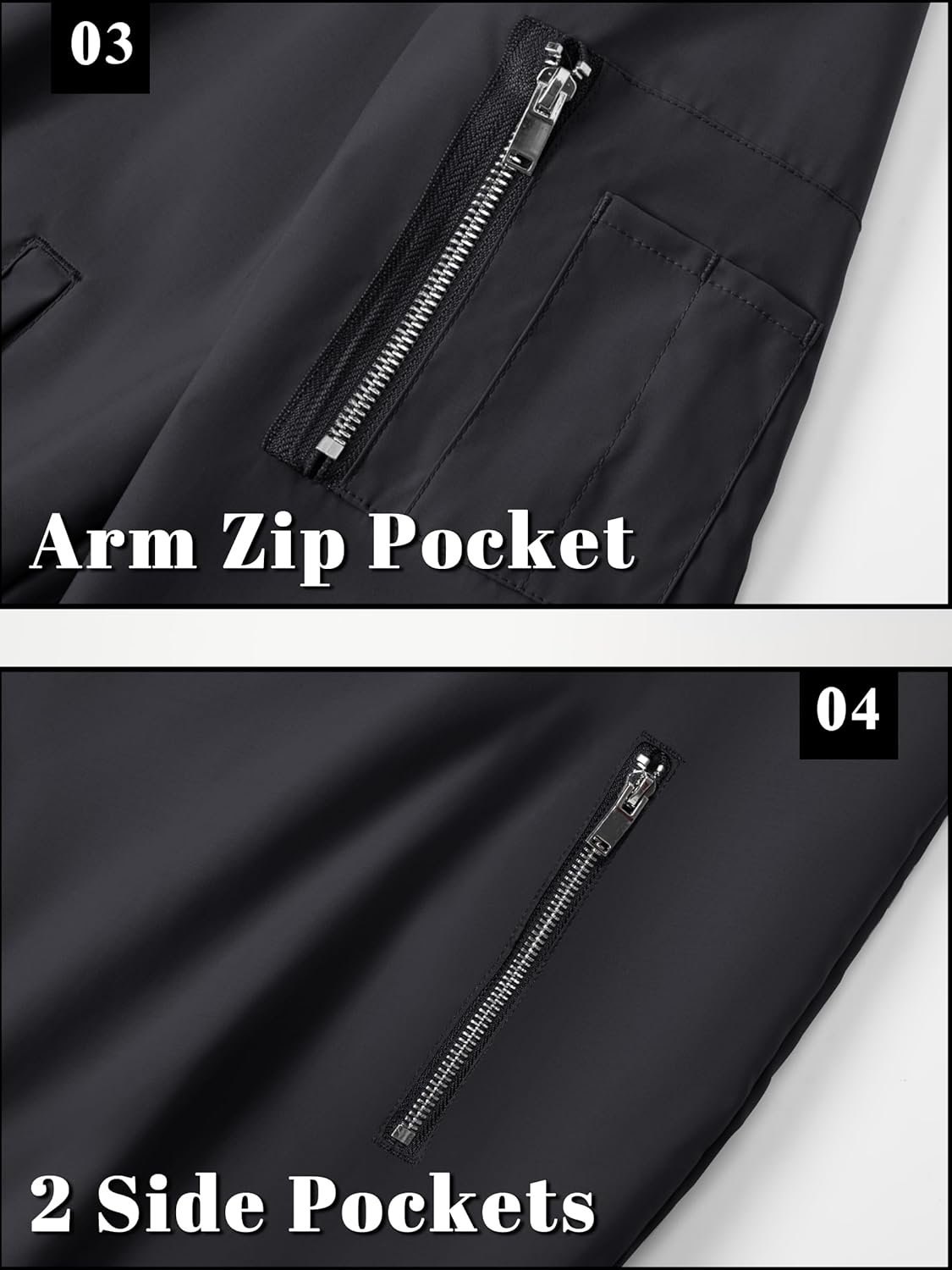 TACVASEN Men's Bomber Jacket Lightweight Casual Spring Fall ... - Image 6