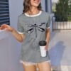 Women's Graphic Tees Casual Summer Funny Dragonfly Printed S...