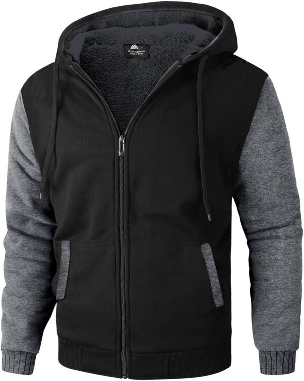 SWISSWELL Men Zip Up Hoodies Sherpa Lined Jacket Heavyweight...