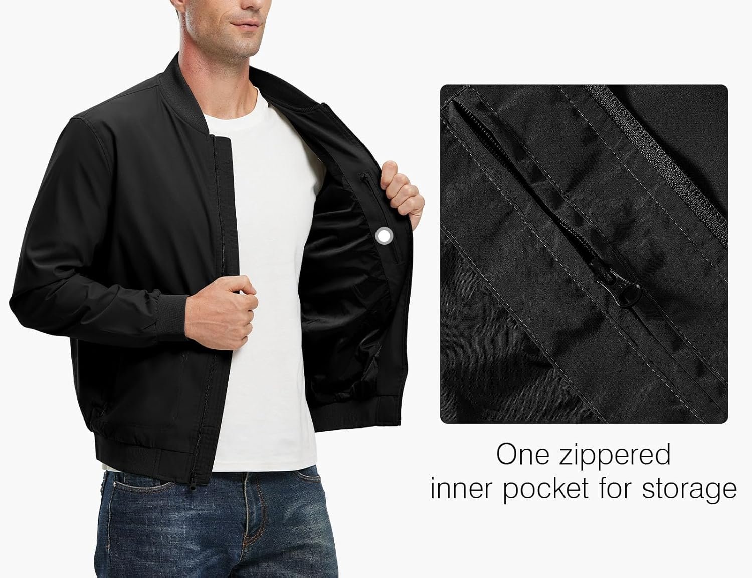 Rdruko Men's Lightweight Bomber Jacket Causal Fashion Stylis... - Image 4