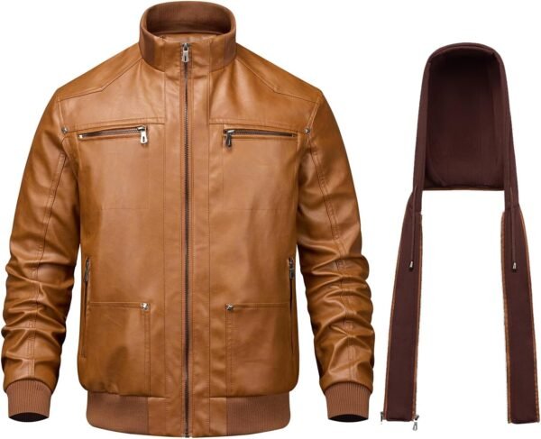 WULFUL Men's Leather Jackets, Faux Leather Jacket for Men La...