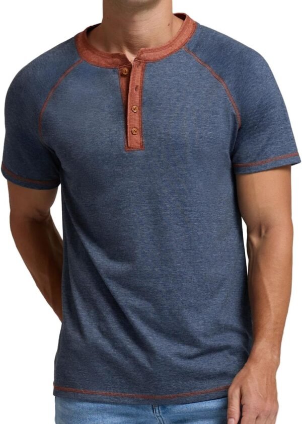 Sailwind Mens Henley Long/Short Sleeve T-Shirt Cotton Casual...