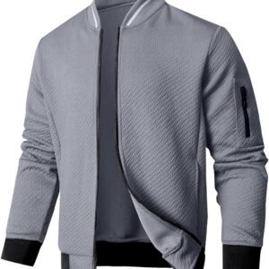 Mens Loose Fit Lightweight Jacket Casual Stylish bomber Jack...
