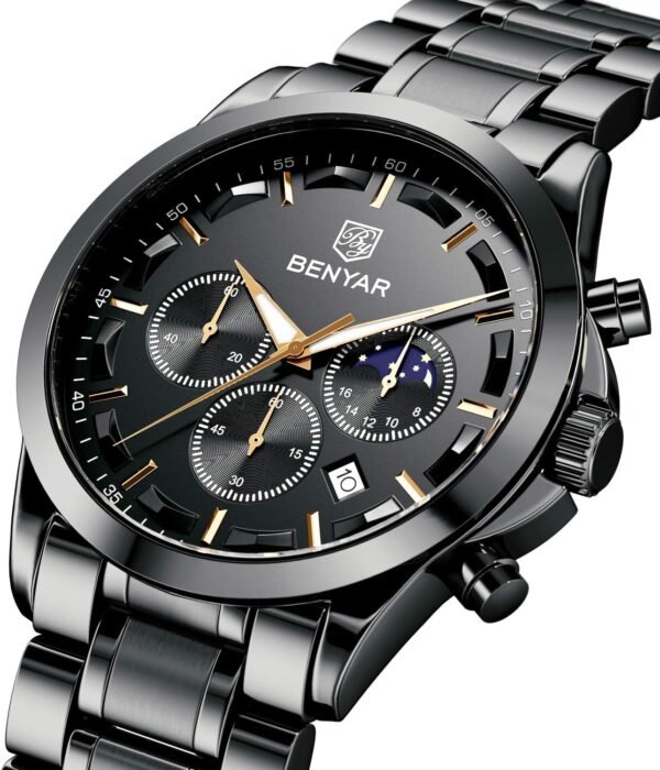 BY BENYAR Mens Watches Analog Quartz Chronograph Waterproof ... - Image 9