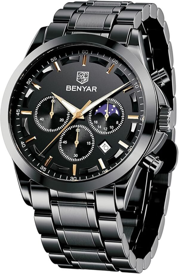 BY BENYAR Mens Watches Analog Quartz Chronograph Waterproof ...
