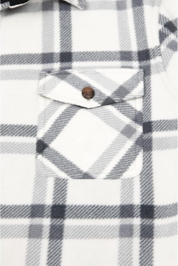 ZENTHACE Men's Warm Sherpa Lined Fleece Plaid Flannel Shirt ...